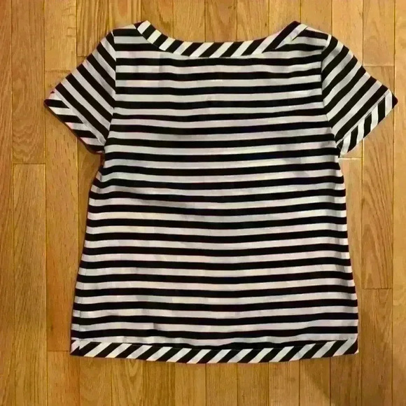Timmy Hilfiger Navy and White Striped Short Sleeve Blouse - Picture 4 of 4